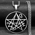 Necronomicon Lovecraft Cthulhu Silver Pendant Necklace