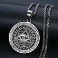Providence Eye Pyramid Illuminati Pendant Necklace silver