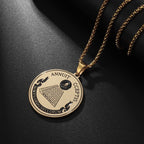 Providence Eye Pyramid Illuminati Pendant Necklace gold