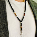 Tiger's Eye Pendant Necklace for Men