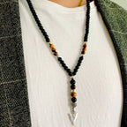 Tiger's Eye Pendant Necklace for Men