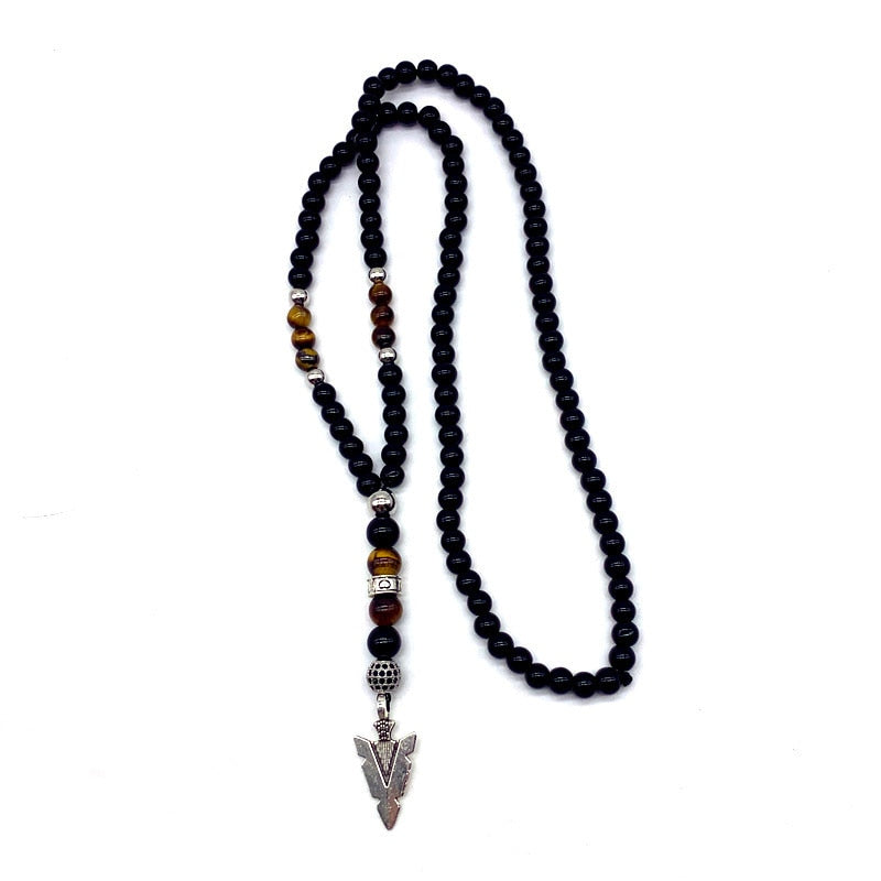 Tiger's Eye Pendant Necklace for Men