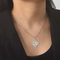 Om Buddhism Pendant Necklace in silver