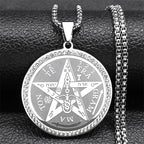 Wiccan Witchcraft Pentacle Pendant Necklace Silver