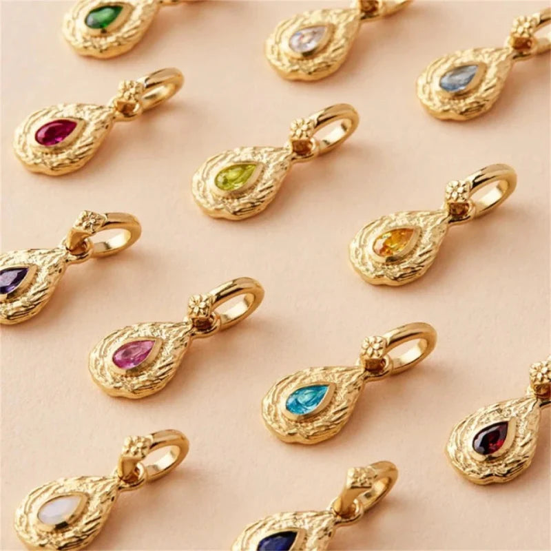 Colorful Birthstone Pendant Necklace