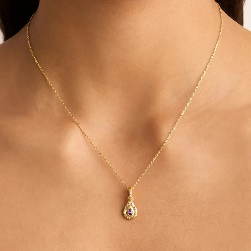 Colorful Birthstone Pendant Necklace