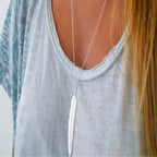 Women's Silver Feather Pendant Necklace