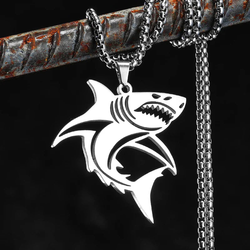 Shark Pendant Necklace for Men