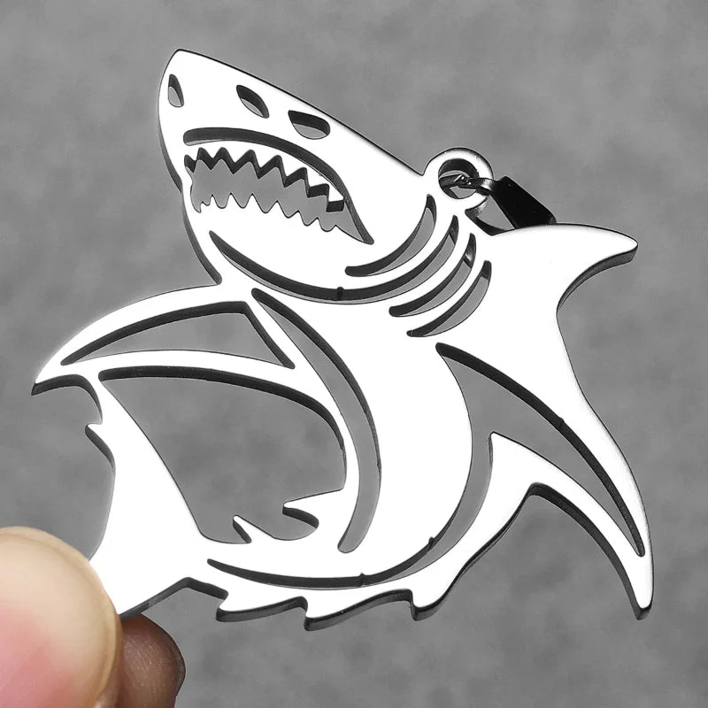 Shark Pendant Necklace for Men