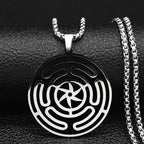 Hecate's Wheel Strophalos Pendant Necklace silver