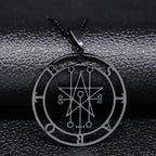 Demon Sigil Pendant Necklace black