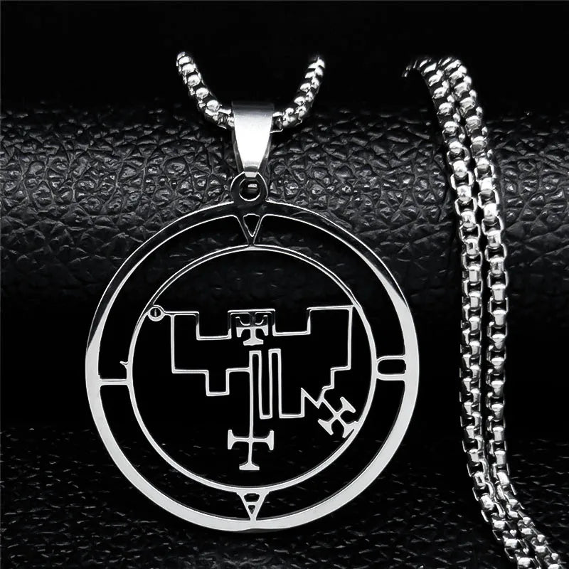 Demon Sigil Pendant Necklace vual