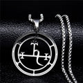 Lilith Silver Demonic Sigil Pendant Necklace