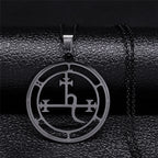 Lilith Black Demonic Sigil Pendant Necklace
