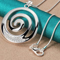 Spiral Necklace & Pendant for Women Silver