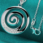 Spiral Necklace & Pendant for Women Silver