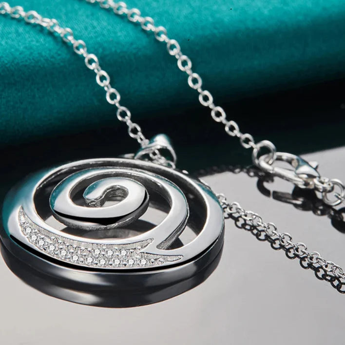 Spiral Necklace & Pendant for Women Silver
