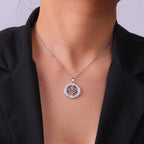 Wiccan Pendant Necklace Witch's Knot Protection Amulet silver
