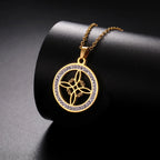 Wiccan Pendant Necklace Witch's Knot Protection Amulet gold