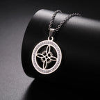Wiccan Pendant Necklace Witch's Knot Protection Amulet silver