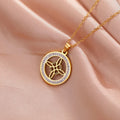 Wiccan Pendant Necklace Witch's Knot Protection Amulet gold