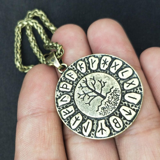 Yggdrasil Pendant Necklace (Silver-plated or gold-plated) bronze