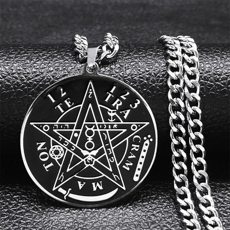 Pentagram Pendant Necklace Tetragram Solomon