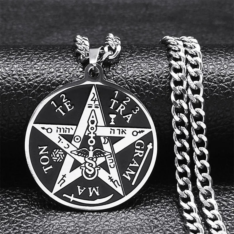 Pentagram Pendant Necklace Tetragram Solomon