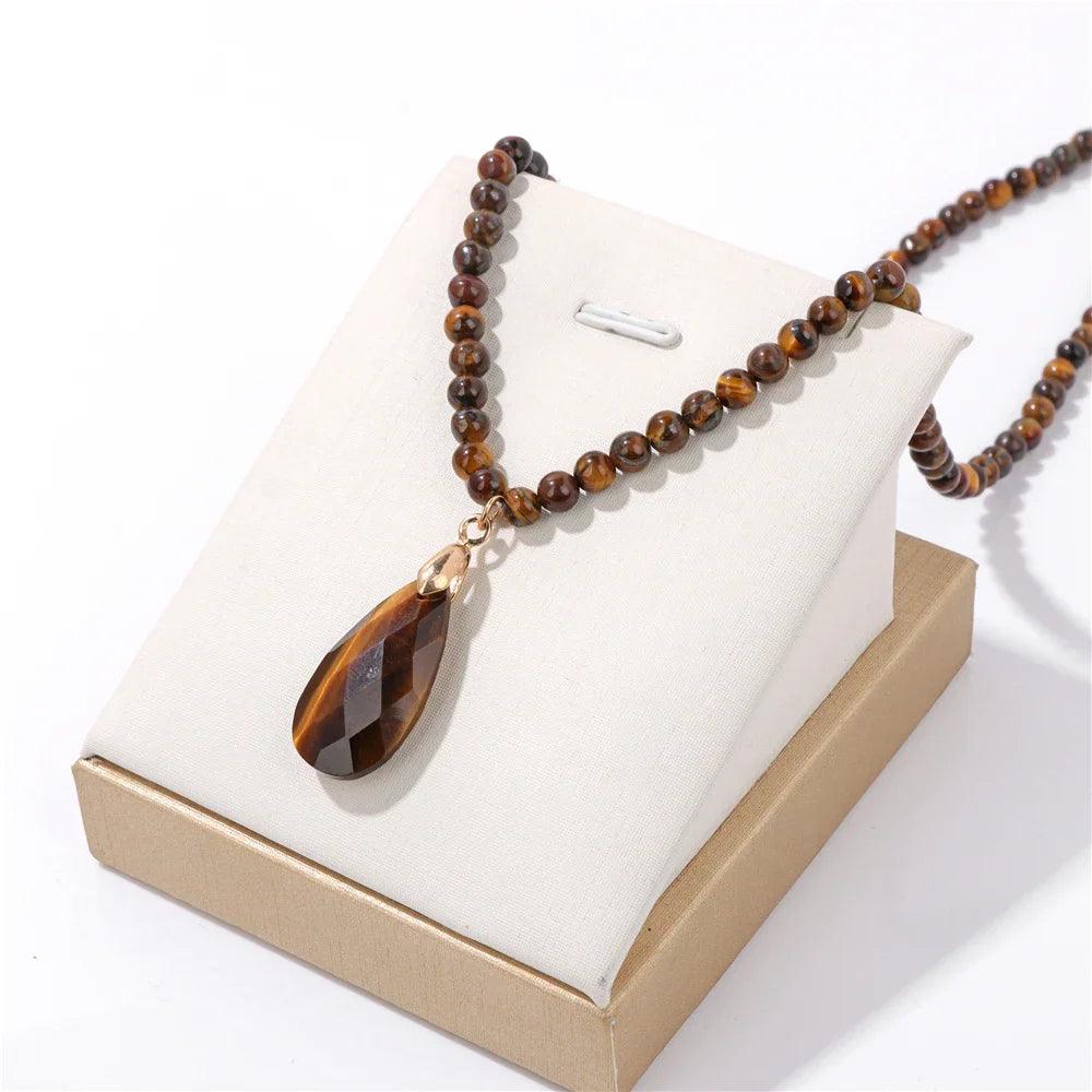 Tiger's Eye Stone Necklace & Pendant