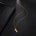 Couples' Necklaces Music Note Pendant Gold