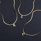 Women's choker necklace with initial pendant