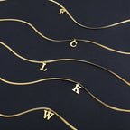 Women's choker necklace with initial pendant