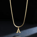 Women's choker necklace with initial pendant a