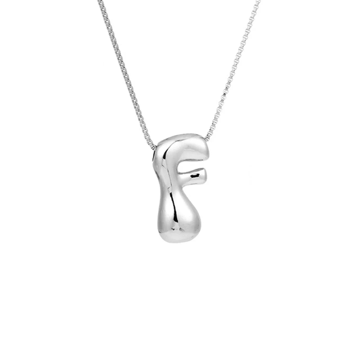 Women's necklace with initial pendant - letter