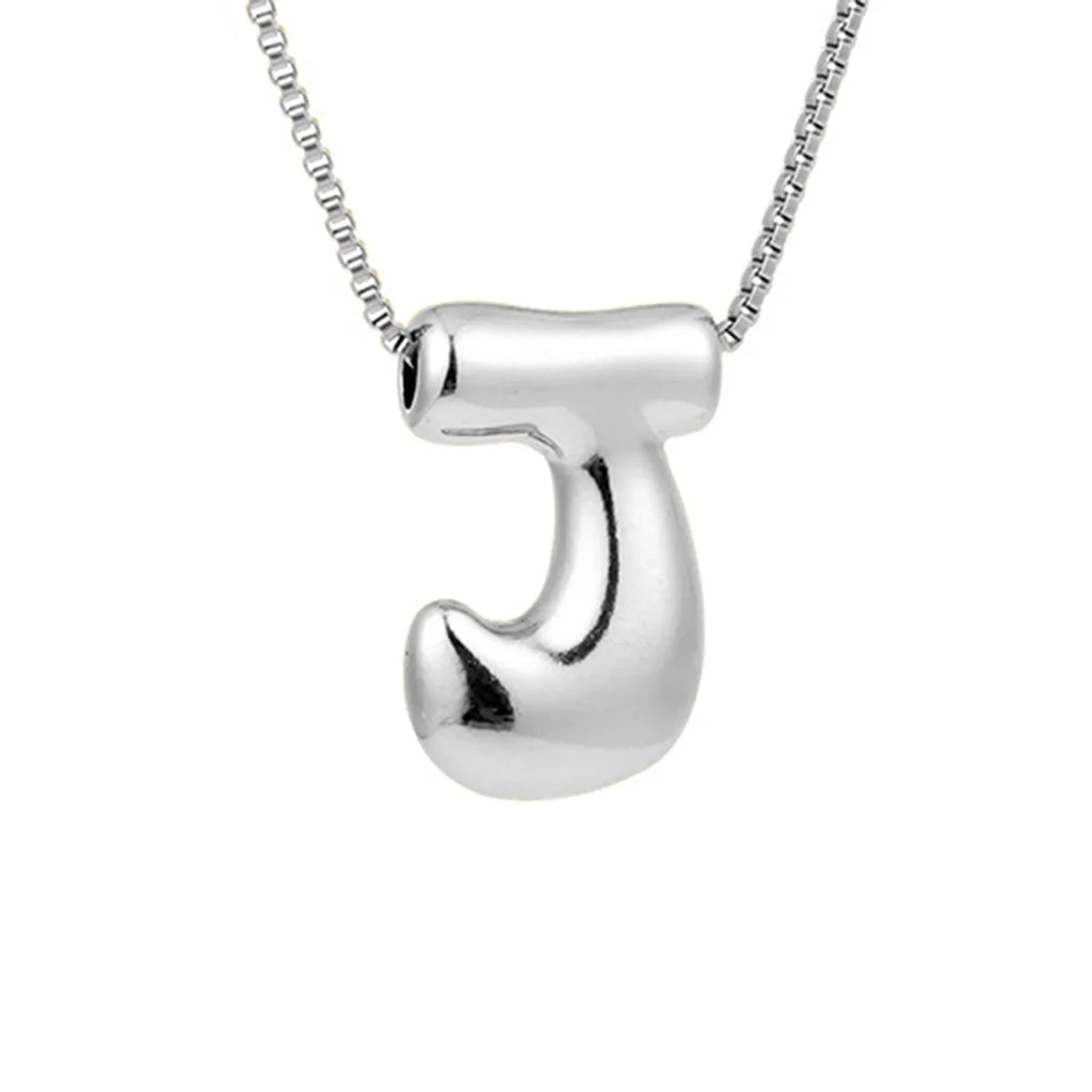 Women's necklace with initial pendant - letter