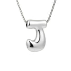 Women's necklace with initial pendant - letter