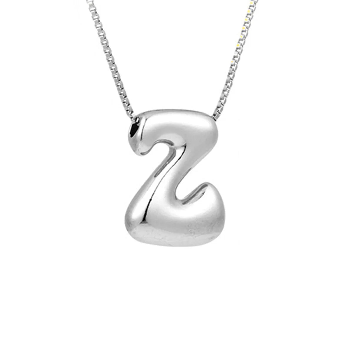 Women's necklace with initial pendant - letter
