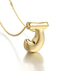 Women's necklace with initial pendant - letter