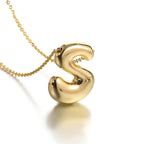 Women's necklace with initial pendant - letter