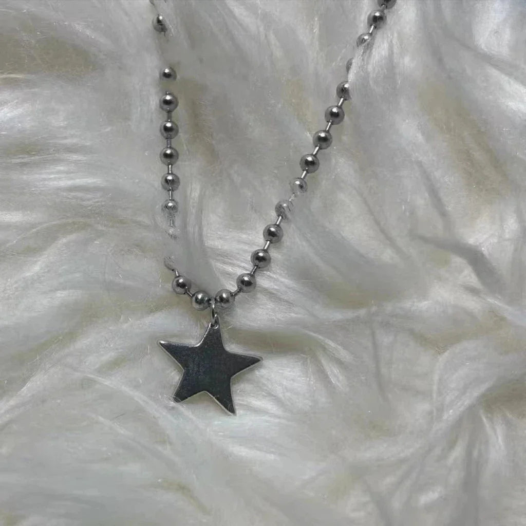 Women's Necklace Silver Star Pendant 1