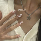 Women's Necklace Silver Star Pendant  1