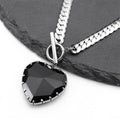 Choker Necklace with Heart Pendant 1