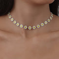Daisy Flower Pendant Choker Necklace