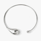 Silver Water Drop Pendant Choker Necklace