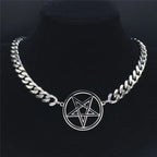 Pentacle Witchcraft Wiccan Choker Necklace