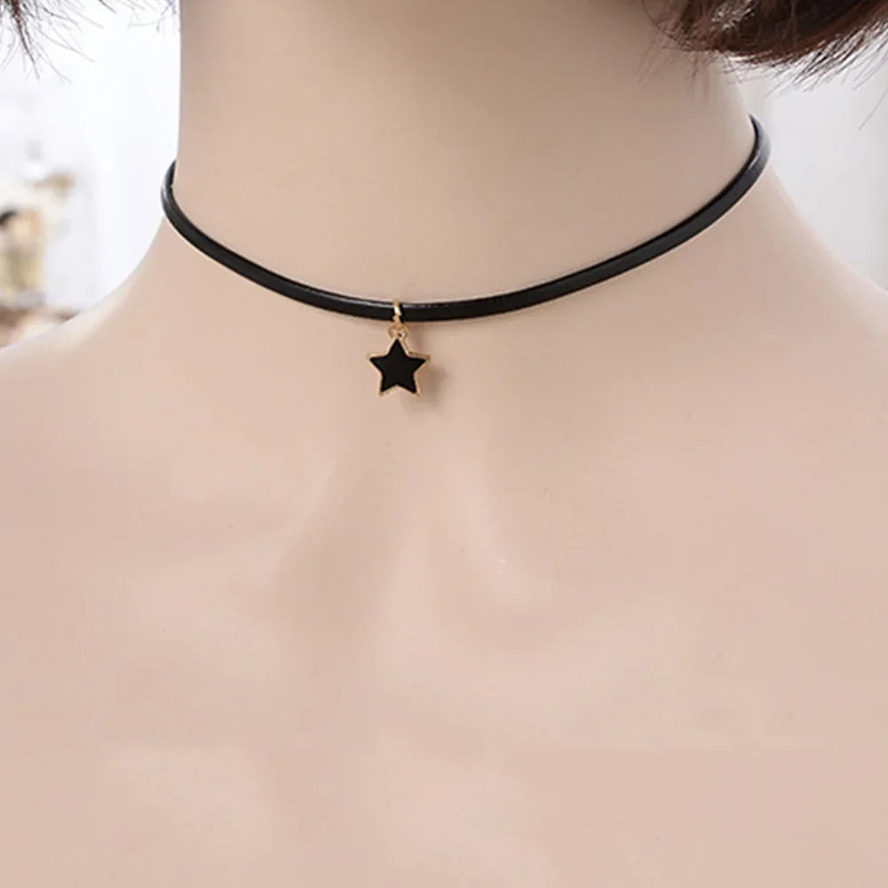 Women's Choker Necklace Star Pendant 1