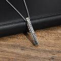 Runic Necklace Viking Pendant Silver Medallion