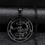 Satanic Necklace Demon Spirit Pendant Asmoday Black