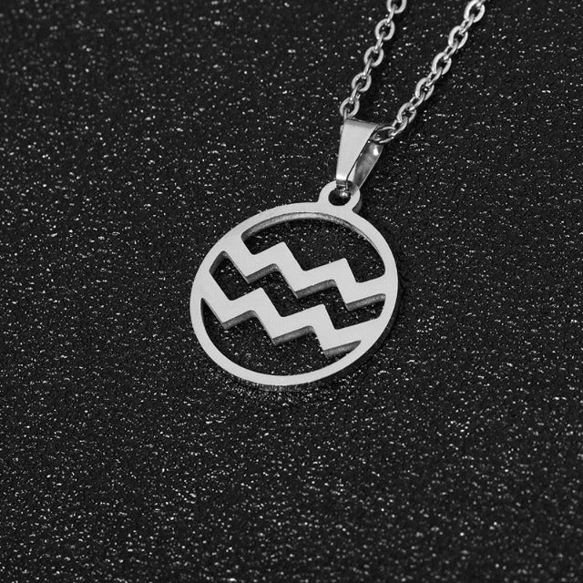 Zodiac Sign Necklace - Pendant 12 Constellations