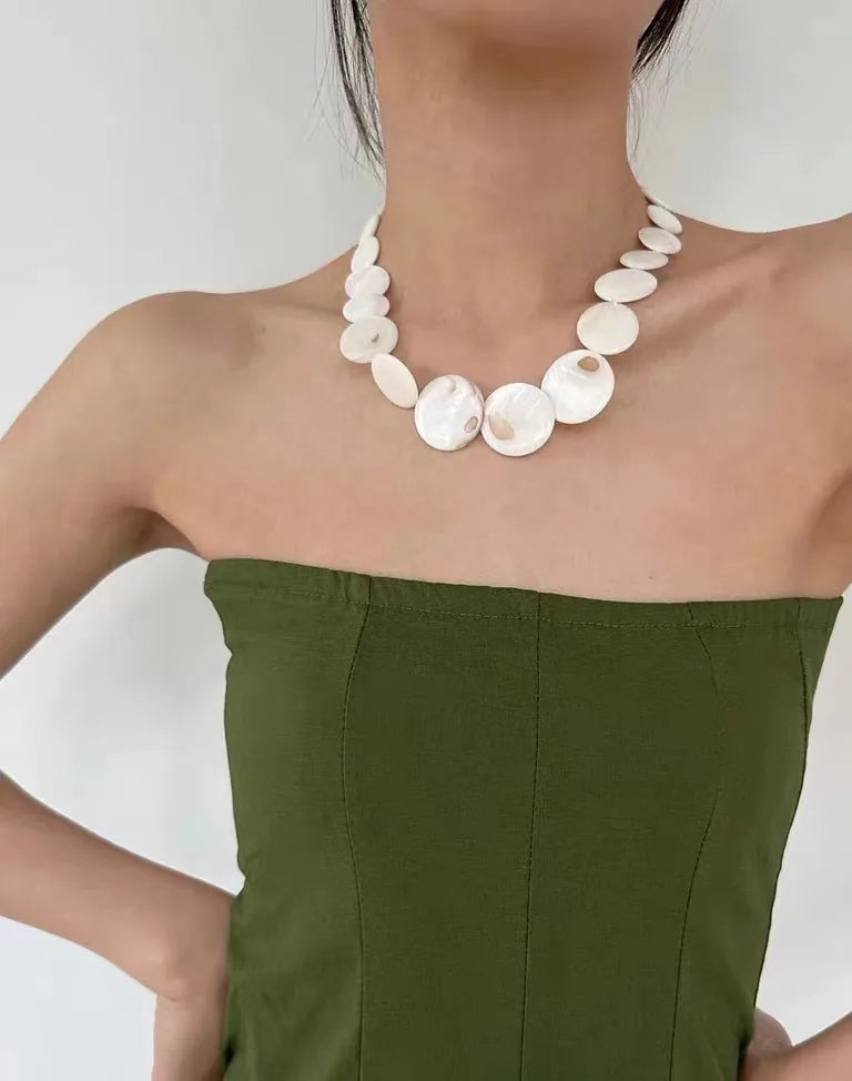 Shell Mother-of-Pearl Choker Necklace 1